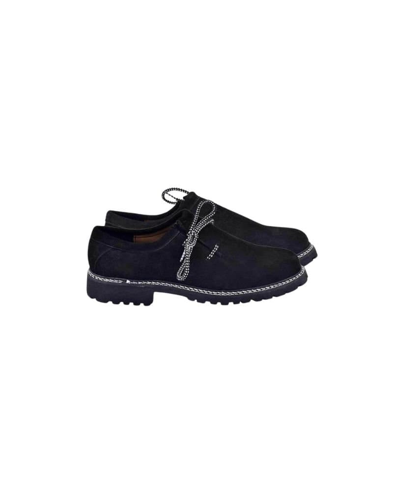 Men’s Black Suede Bavarian Shoes | Premium Leather Trachten Footwear