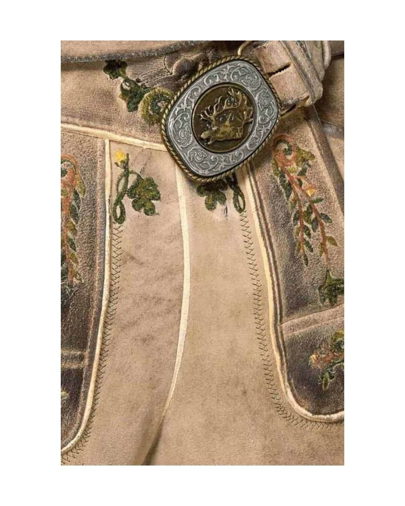 Oliver Edelweiss Fawn Lederhosen – Deluxe Suede Bavarian Shorts thumbnail 2