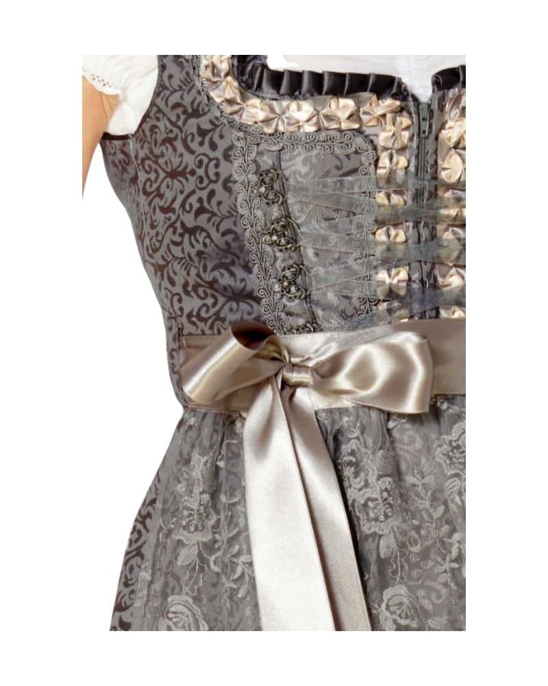 Erlensee – Silver Lace Dirndl with Satin Ribbon Finish thumbnail 3
