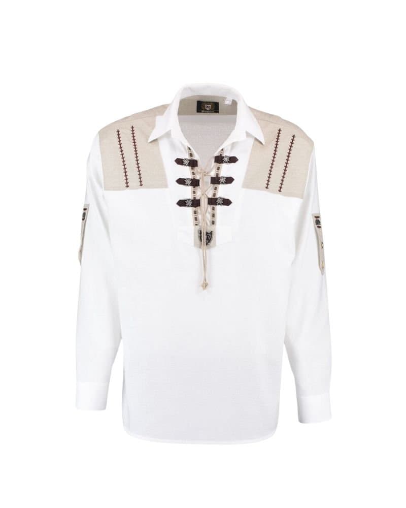 Mittenwald Alpine Lace-Up Trachten Shirt