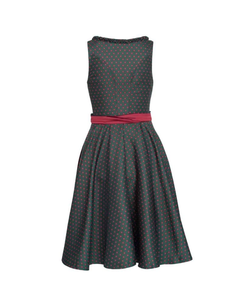 Wolfratshausen – Garnet Rose Dirndl with Heart Charm Bodice thumbnail 2