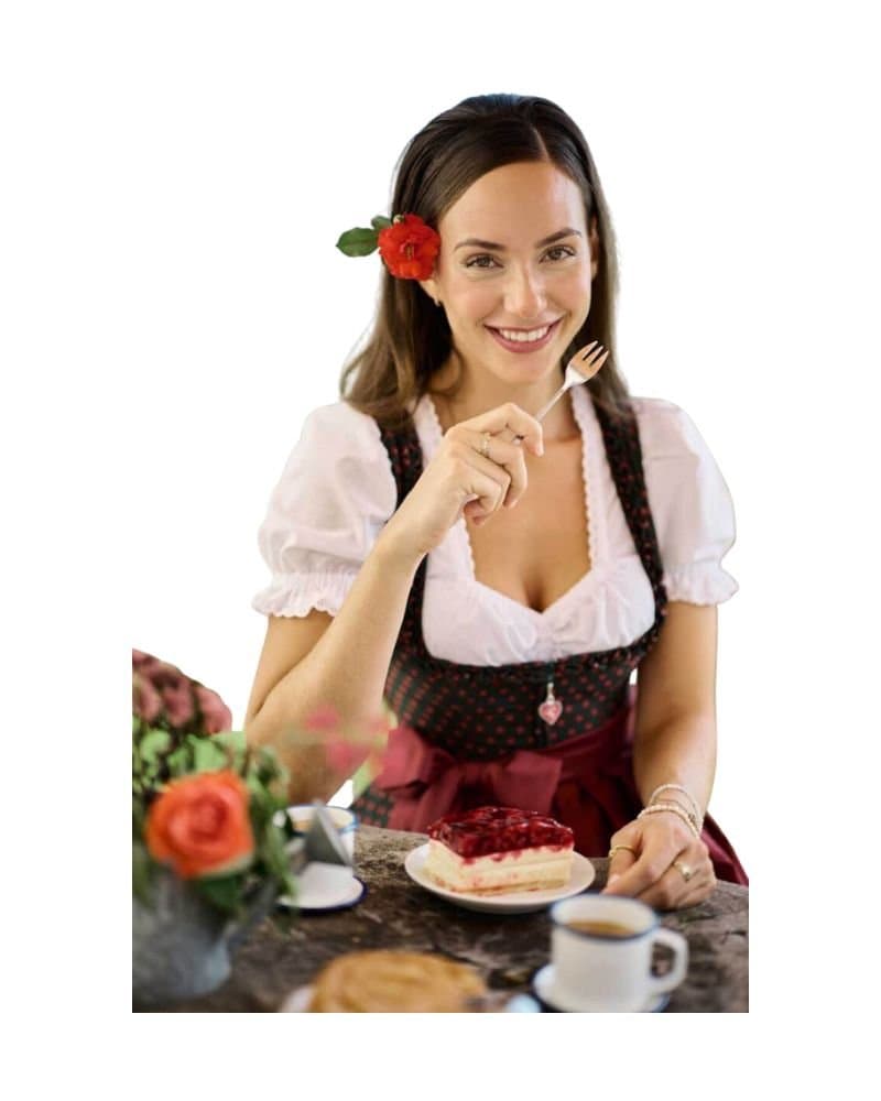 Wolfratshausen – Garnet Rose Dirndl with Heart Charm Bodice thumbnail 4