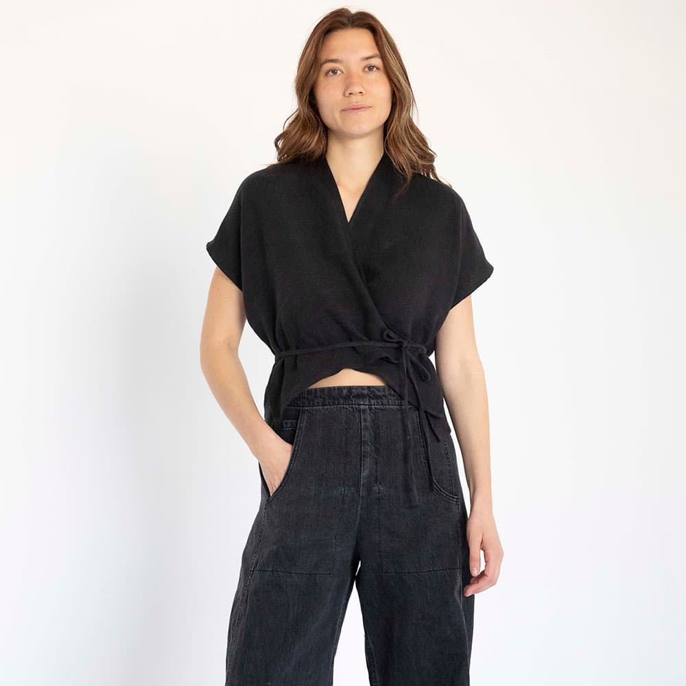Double V Wrap Top