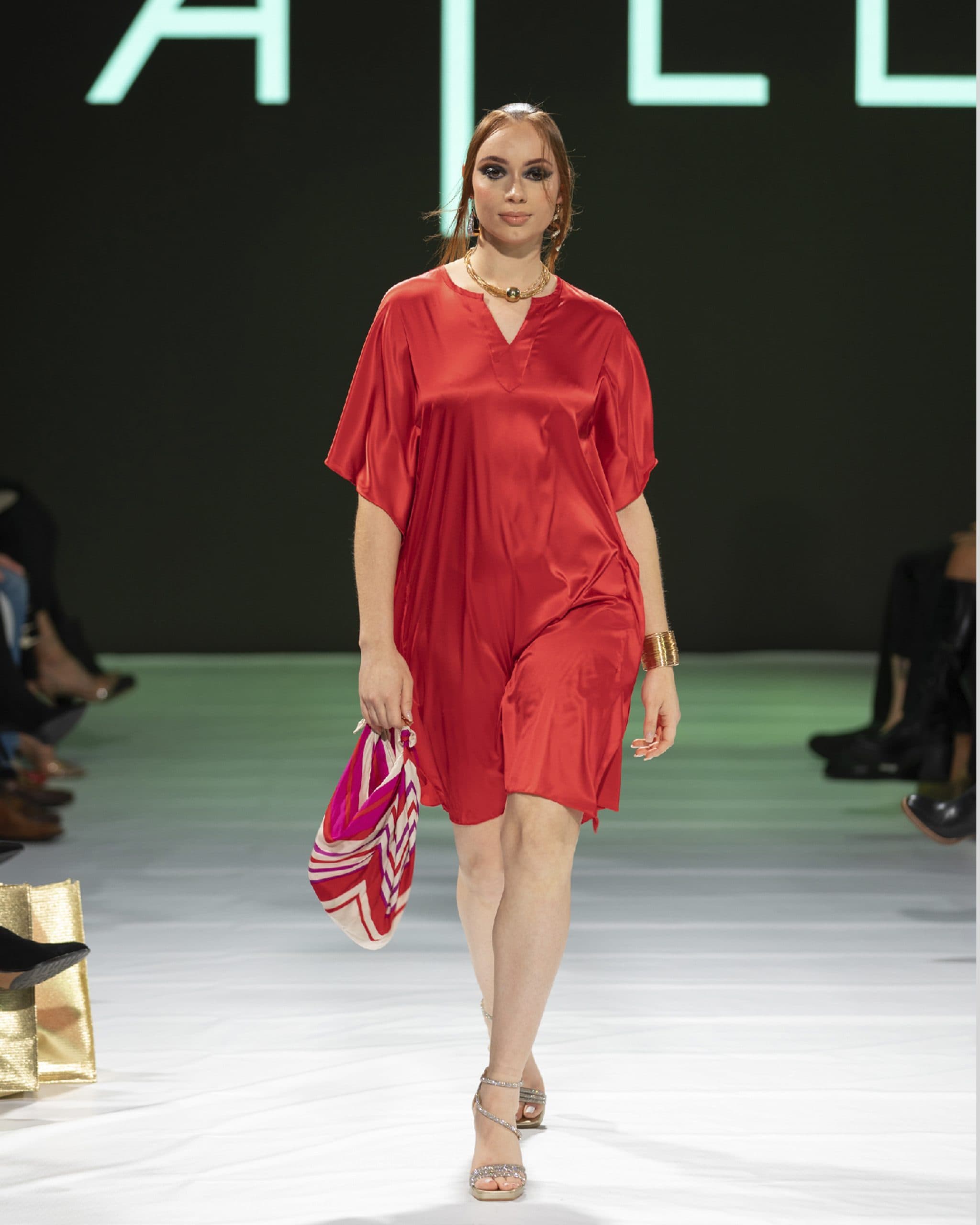 Notch Neck Tunic Midi Dress