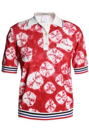 Tie-dyed stretch-knit polo shirt thumbnail 2