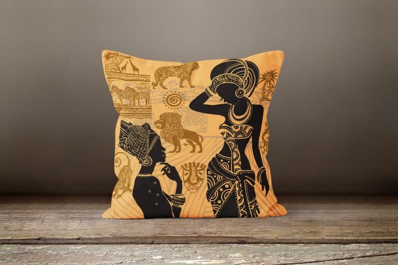 African Women Pillow Cover thumbnail 2