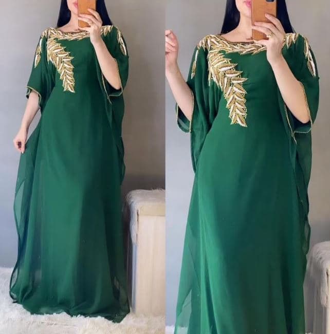 Dubai Kaftan Abaya Jalabiya Maxi Wedding Gown Dress thumbnail 3