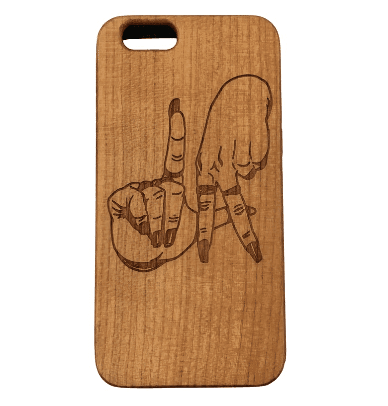 LA Hands Embossed Wooden iPhone 7/8 Case