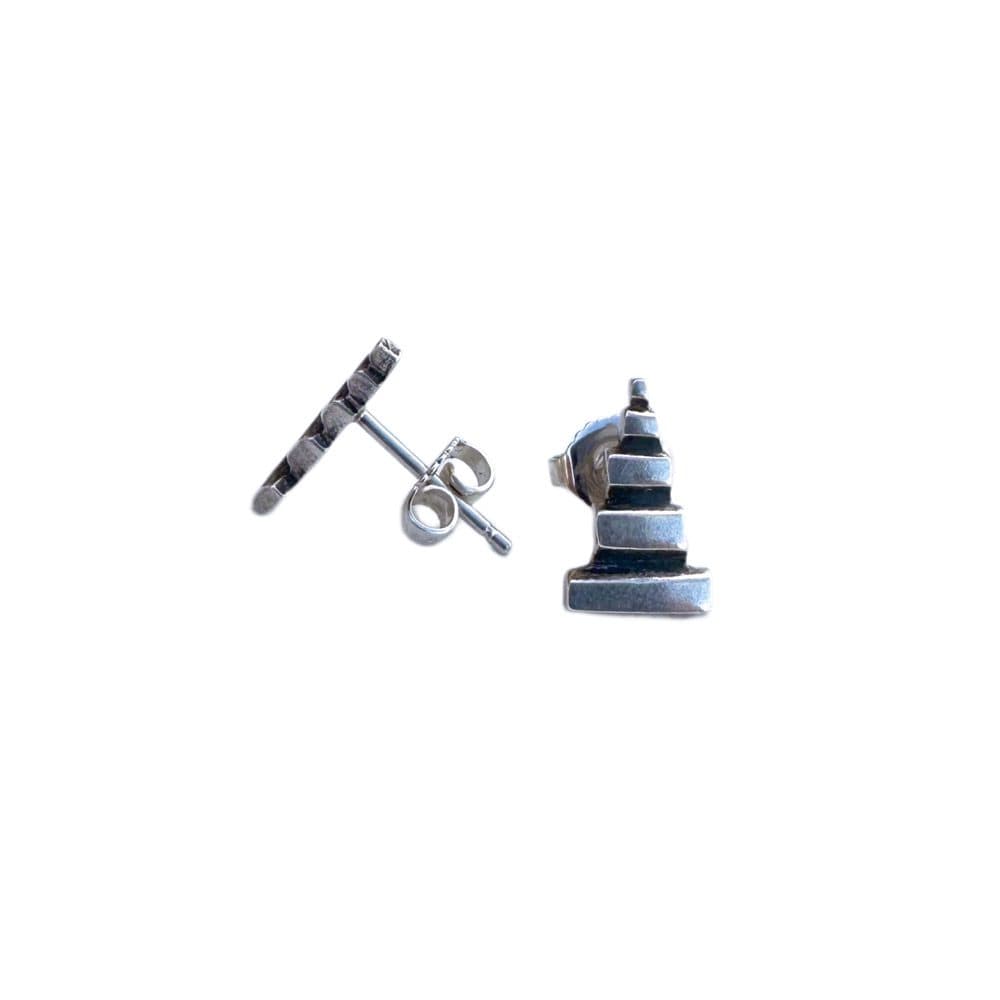 3 Stack Bar Silver Studs