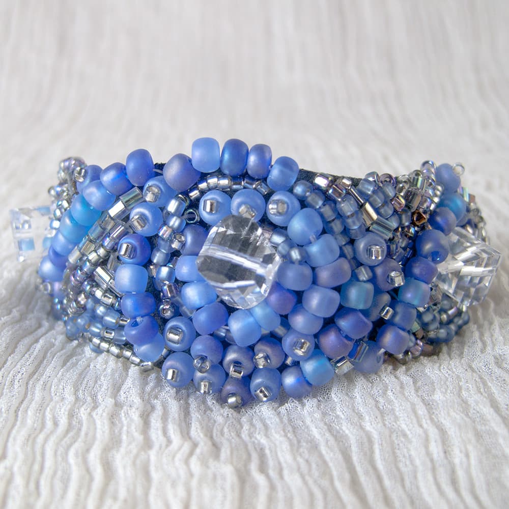 Jewels of the Sea – Purple Crystal and Japanese Seeds Bracelet.