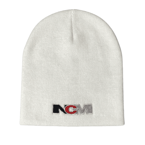 Embroidered Beanie White