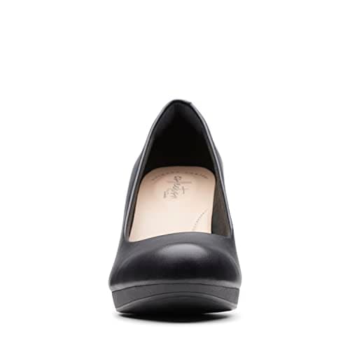 Clarks womens Adriel Viola Dress Pump, Black Leather, 8.5 Wide US thumbnail 2