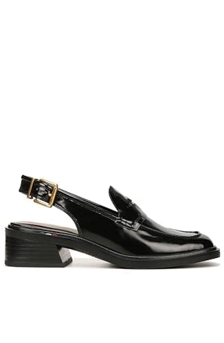 Franco Sarto Womens Giada Slingback Loafer Black Gloss 9.5 M thumbnail 4