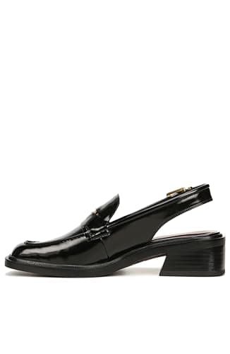 Franco Sarto Womens Giada Slingback Loafer Black Gloss 9.5 M