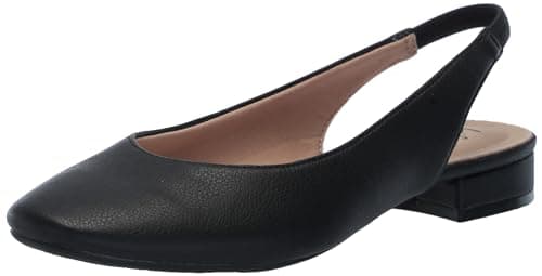 LifeStride Womens Claire Slingback Ballet Flats Black 8 W