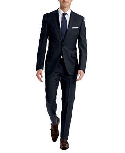 Calvin Klein Men's Slim Fit Suit Separates, Solid Navy, 29W x 29L
