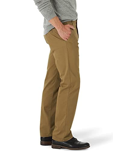 Lee Men's Extreme Motion Flat Front Regular Straight Pant Bronze 42W x 30L thumbnail 2