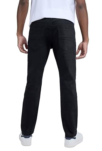 X RAY Jeans Men's Stretch Pants, Slim Fit Flexible Commuter Colored Denim Jeans, Casual Pants for Men, Black, 48W X 34L thumbnail 2