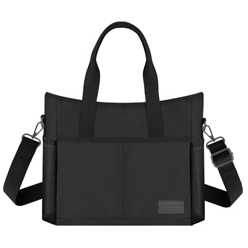 MIYCOO Beach Bag, Tote Bag for Women with Trolley Sleeve Large Canvas Tote Bag Waterproof Sandproof for Travel Work Gym Black
