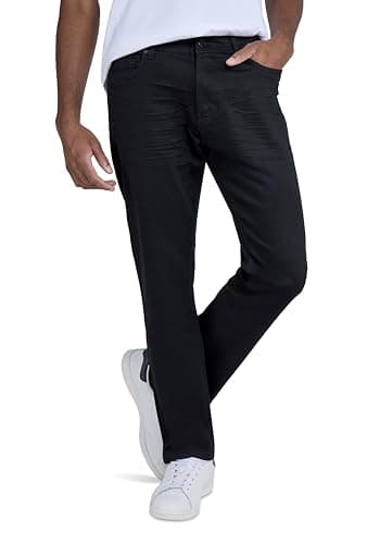 X RAY Jeans Men's Stretch Pants, Slim Fit Flexible Commuter Colored Denim Jeans, Casual Pants for Men, Black, 48W X 34L thumbnail 3