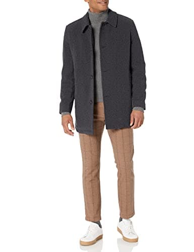 Cole Haan Signature Men's Wool Plush Car Coat, charcoal, X-Large thumbnail 4