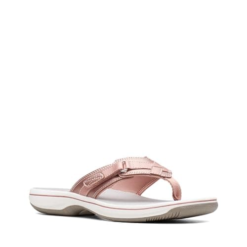 Clarks Women's Breeze Sea Flip-Flop, Rose Gold Synthetic, 9 thumbnail 3