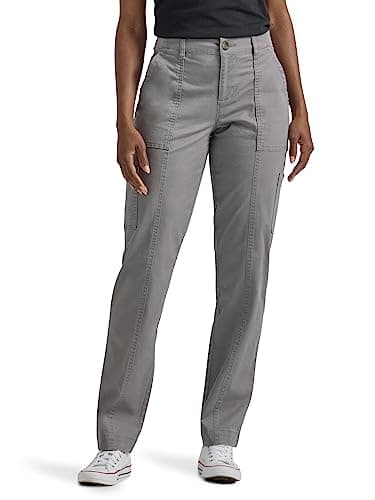 Lee Women's Ultra Lux Comfort with Flex-to-Go Utility Pant HD Gray 14