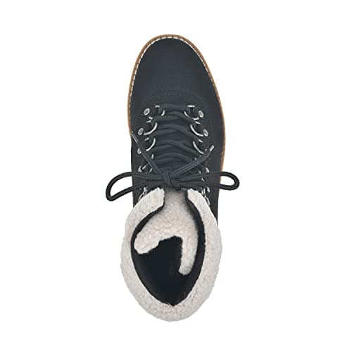 WHITE MOUNTAIN Shoes Cozy Women's Lace-up Hiker Bootie, Black/Fabric, 7.5 M thumbnail 4
