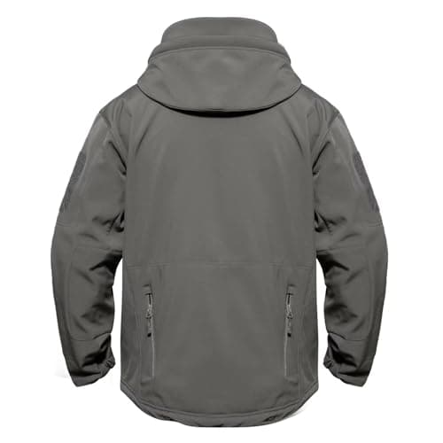 MAGCOMSEN Men's Jacket Tactical Performance Waterproof Softshell Jackets Fleece Lined Ski Snow Winter Windbreaker Gray L thumbnail 2
