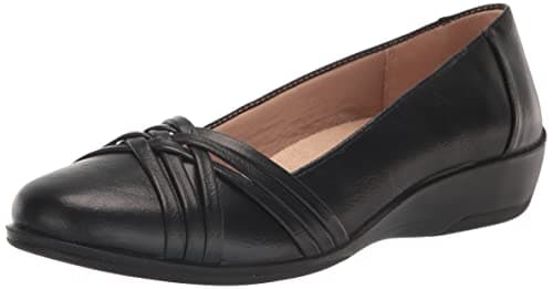 LifeStride Women's Incredible Ballet Flat Black Synthetic 10 W