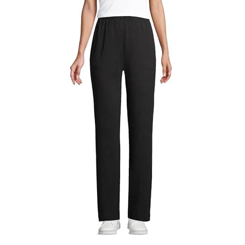 Lands' End Women s Sport Knit Pants Black Petite Large
