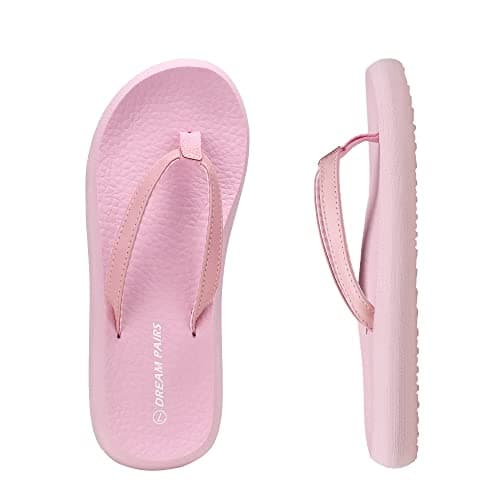 DREAM PAIRS Women's Arch Support Flip Flops, Comfortable Soft Cushion Thong Sandals for Summer Beach Daily Casual Wear Pink thumbnail 4