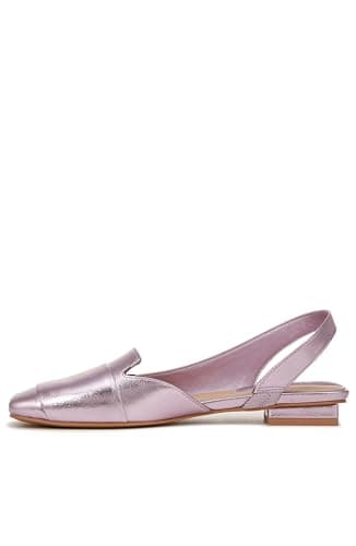 Franco Sarto Womens Teagan Slingback Flats Metallic Pink 8 M