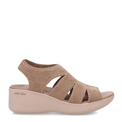 Skechers Women's PIER-LITE – MEMORY MAKER wedge sandal, Mocha 8 M thumbnail 2