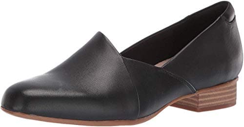 Clarks Women's Juliet Palm Loafer, Black Leather, 9 M US