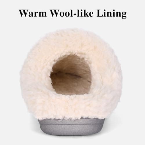 Evshine Warm Knit House Slippers for Women Comfy Fleece Lined Winter Slippers with Memory Foam and Indoor Outdoor Soles Pink 40-41 (Size8-9) thumbnail 4