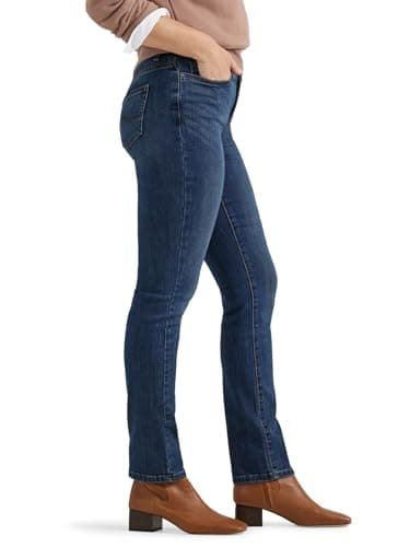 Lee Women's Ultra Lux Comfort with Flex Motion Straight Leg Jean Royal Chakra 12 Medium thumbnail 2