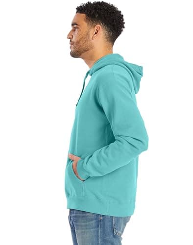 Hanes Men's Comfortwash Garment Dyed Hoodie Sweatshirt, Concrete Gray, Large thumbnail 2