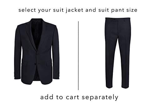 Calvin Klein Men's Slim Fit Suit Separates, Solid Navy, 29W x 29L thumbnail 2