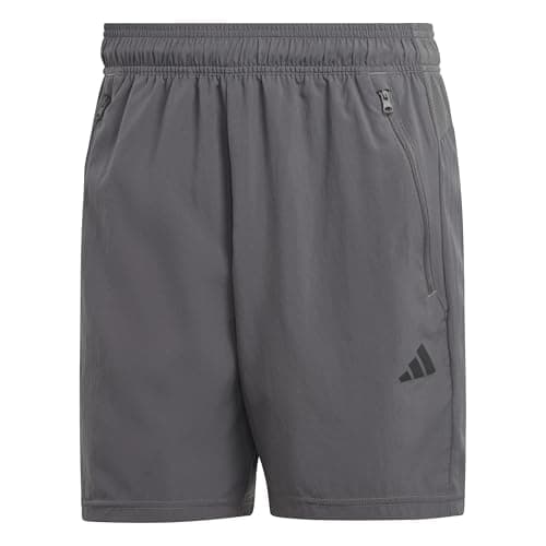 adidas Men's Essentials Woven Training Shorts, Grey/Black, Medium thumbnail 2