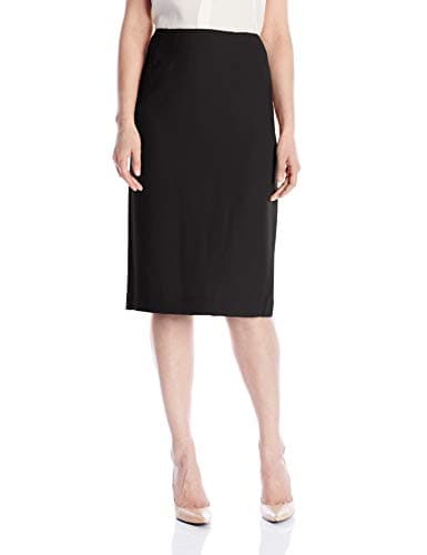 Kasper Women's Stretch Crepe Skimmer Skirt, Black, 12