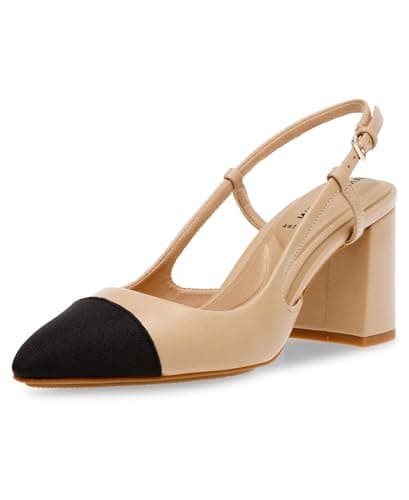 Anne Klein Womens Brooklyn Pump, Nude Black, 9
