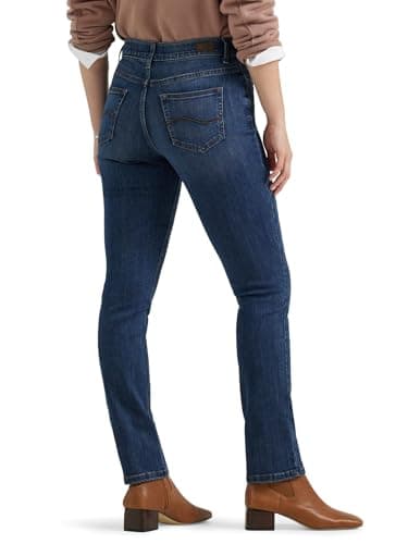 Lee Women's Ultra Lux Comfort with Flex Motion Straight Leg Jean Royal Chakra 12 Medium thumbnail 3