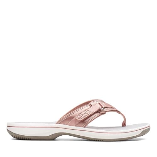 Clarks Women's Breeze Sea Flip-Flop, Rose Gold Synthetic, 9 thumbnail 2