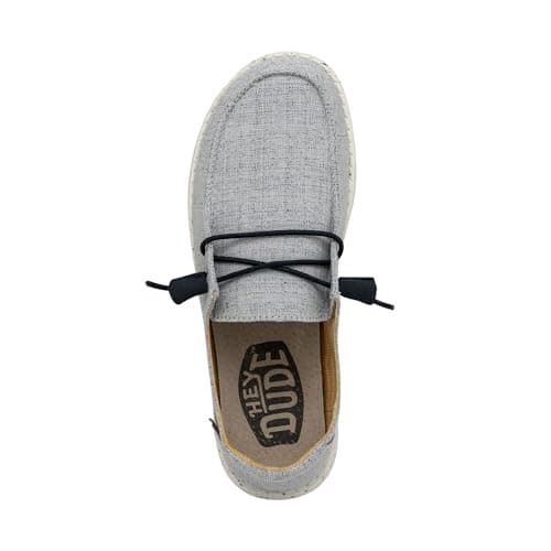 HEYDUDE Women's Wendy Chambray White Blue Size 7 | Women's Shoes | Women's Slip On Shoes | Comfortable &amp; Light-Weight thumbnail 2