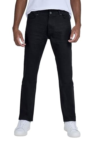 X RAY Jeans Men's Stretch Pants, Slim Fit Flexible Commuter Colored Denim Jeans, Casual Pants for Men, Black, 48W X 34L
