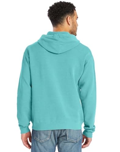 Hanes Men's Comfortwash Garment Dyed Hoodie Sweatshirt, Concrete Gray, Large thumbnail 3