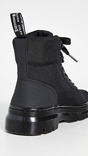 Dr. Martens Women's Combs W Combat Boot, Black/Black, 6 thumbnail 4