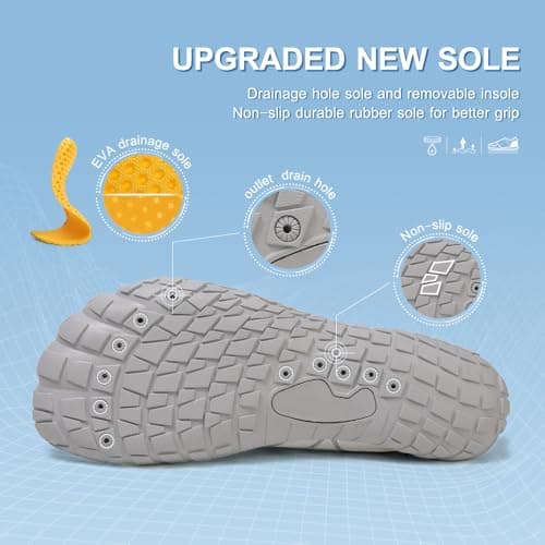 Water Shoes for Women Barefoot Shoes Men Beach Swim Pool River Aqua Quick Dry Slip-on Surf Water Park Yoga Shoe thumbnail 4