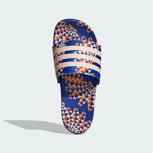 adidas Women's Adilette Comfort Sandals, Bold Blue/Bliss Orange/Bold Blue, 11 thumbnail 3